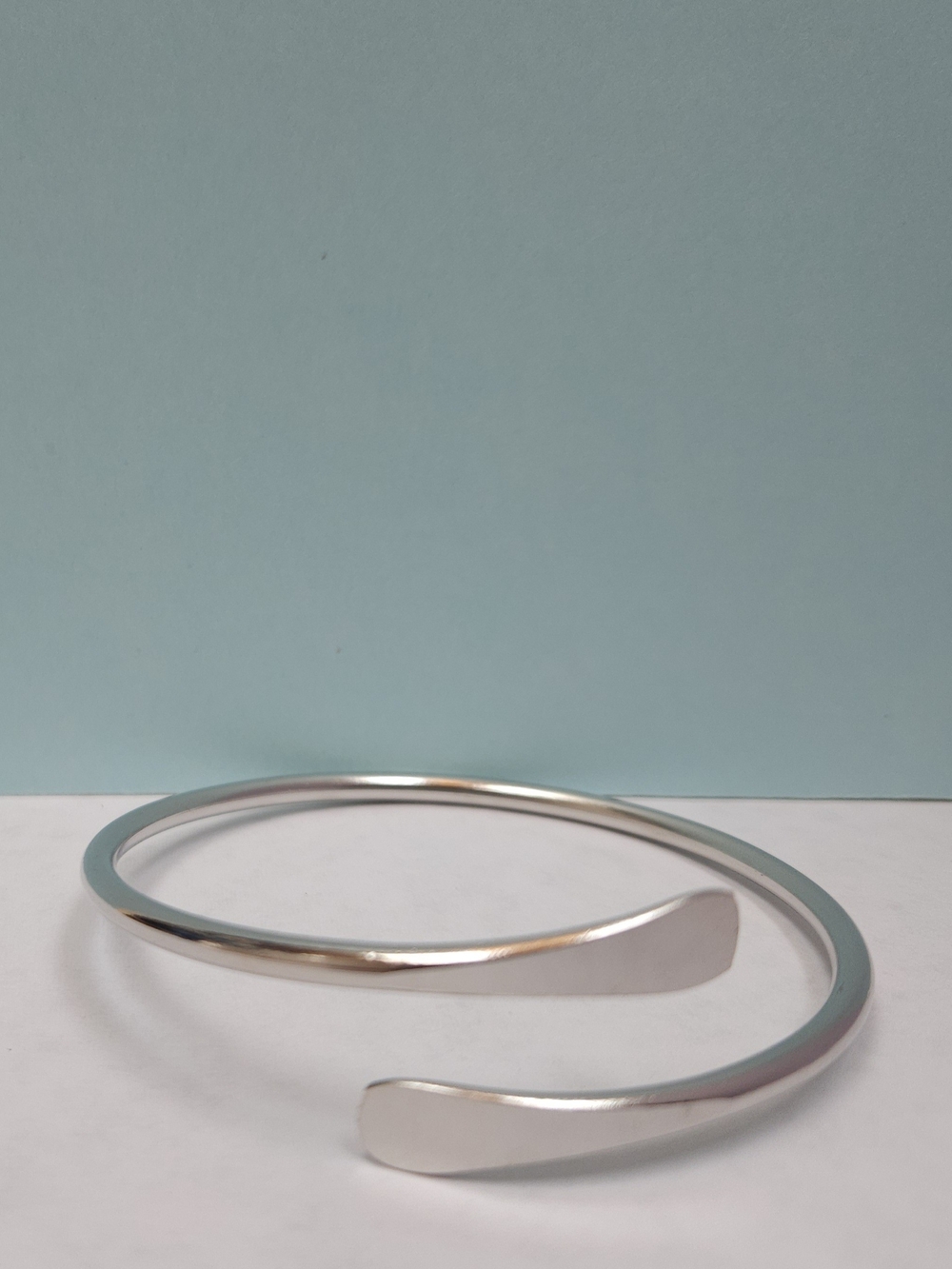 Minimalist Silver Open Cuff Bracelet for Women